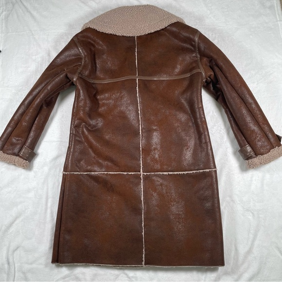 Frye Brown Shearling Coat - Picture 4 of 8